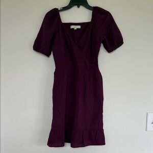 LOFT Deep Purple Mini Dress